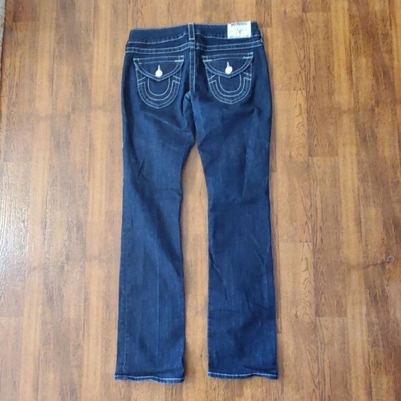 True Religion Women's Sz 29 World Tour Straight Leg Denim Blue Jeans - Picture 3 of 13